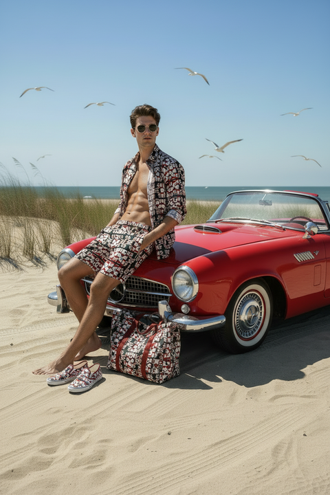 'Bird On High' Men’s Recycled Swim Trunks