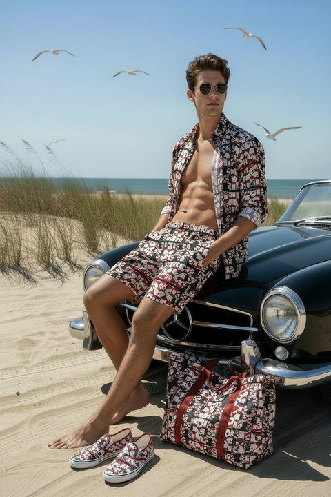 'Bird On High' Men’s Recycled Swim Trunks