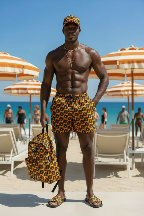 'Una Tulipa Stamen' Men's Recycled Swim Trunks