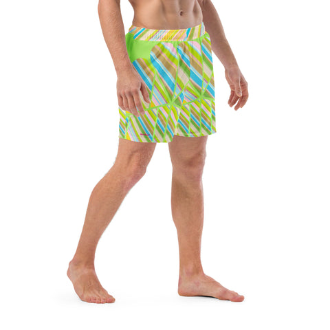 Clover Striper Men's Swim Trunks