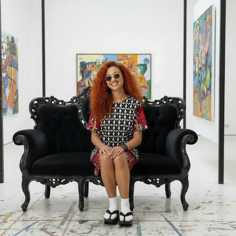 ‘Poppies for Papi' T-shirt Dress