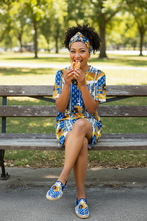 'Le Muse du Regence Fleur' T-shirt Dress
