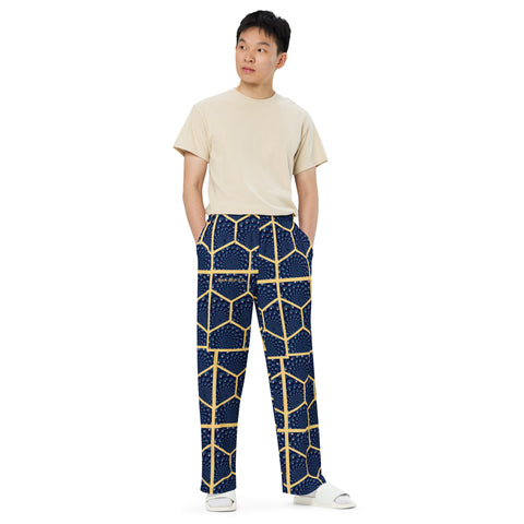 'Honeycomb Ben' All-Over Print Unisex Wide-Leg Lounge Pants