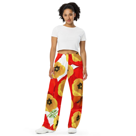 Dua Tulipa All-over Print Unisex Wide-leg Lounge Pants