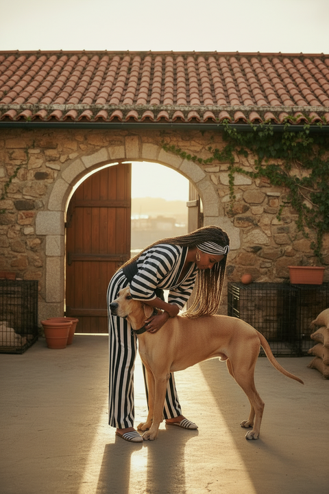 'B/W Stripes' Unisex Wide-Leg Lounge Pants