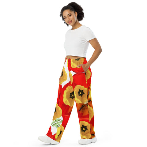 Dua Tulipa All-over Print Unisex Wide-leg Lounge Pants