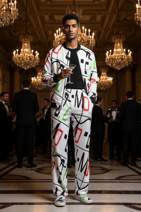 'Logo Arte' Unisex Wide-leg Lounge Pants