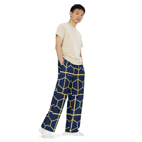 'Honeycomb Ben' All-Over Print Unisex Wide-Leg Lounge Pants