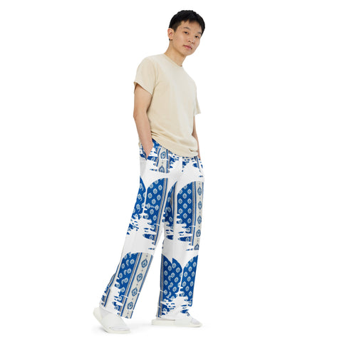 'The Regent Ben' All-over Print Unisex Wide-leg Lounge Pants