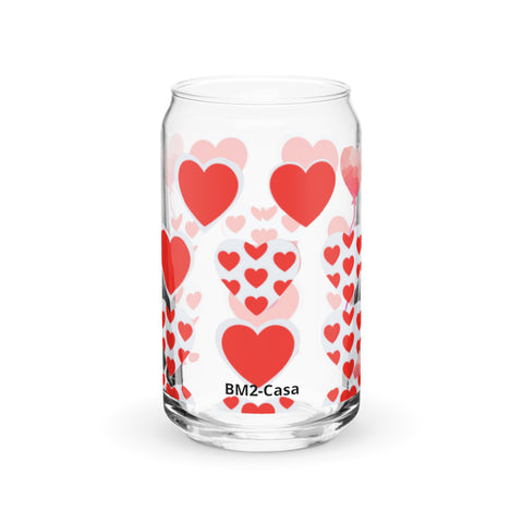 BM2-Casa: Hearts Can-shaped Glass