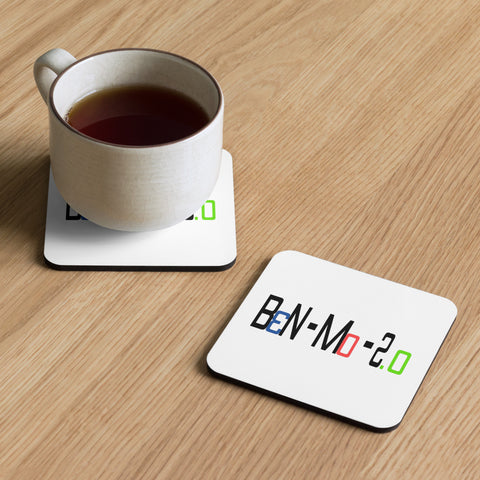 'Ben-Mo-2.0 Logo' Cork-back coaster