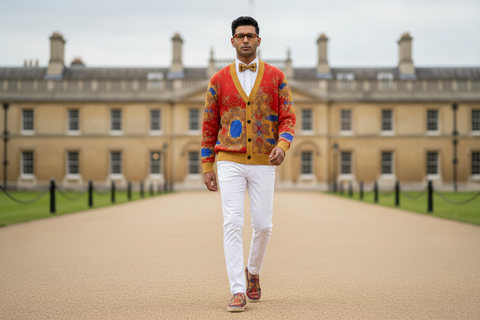 'Rouge Royale' Unisex Knitted Cardigan
