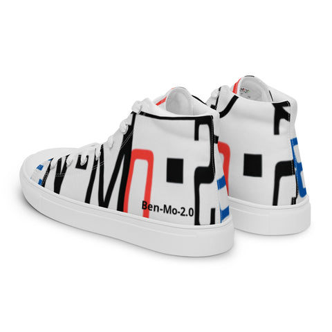 Ben-Mo-2.0 Logo' Men's High Top Canvas Shoes