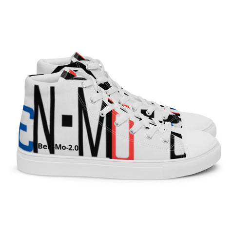 Ben-Mo-2.0 Logo' Men's High Top Canvas Shoes