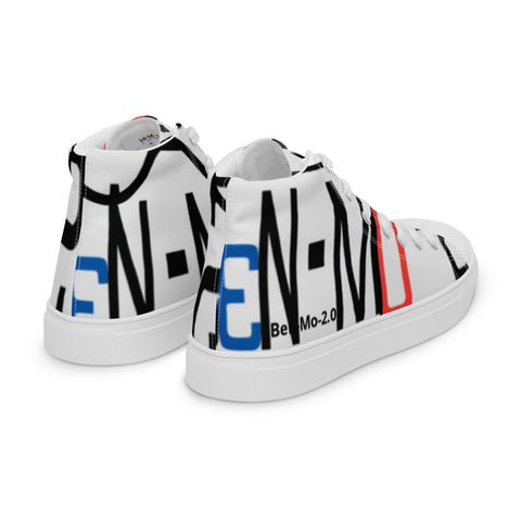 Ben-Mo-2.0 Logo' Men's High Top Canvas Shoes