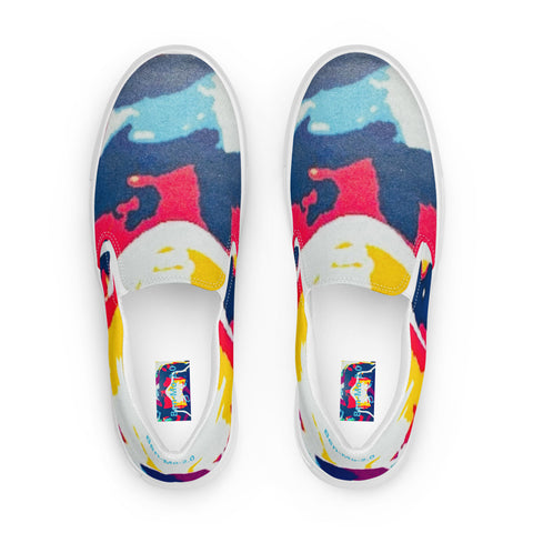 Two Halves All-over Print Men's Slip-on Canvas Shoes