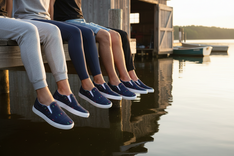 'Blackout' Unisex Slip-On Canvas Shoes