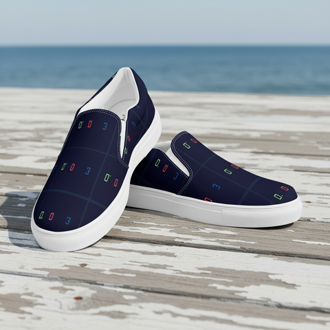 'Blackout' Unisex Slip-On Canvas Shoes