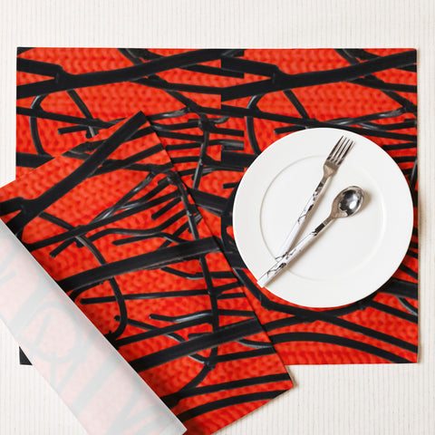 BM2-Casa: Scribbles+Red Placemat Set