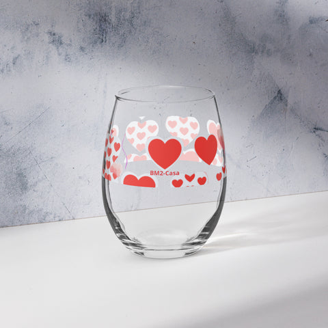 BM2-Casa: Hearts Stemless Wine Glass