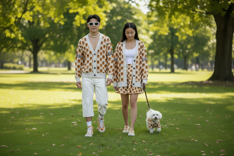 'Una Tulipa Infinity' Unisex Knitted Cardigan