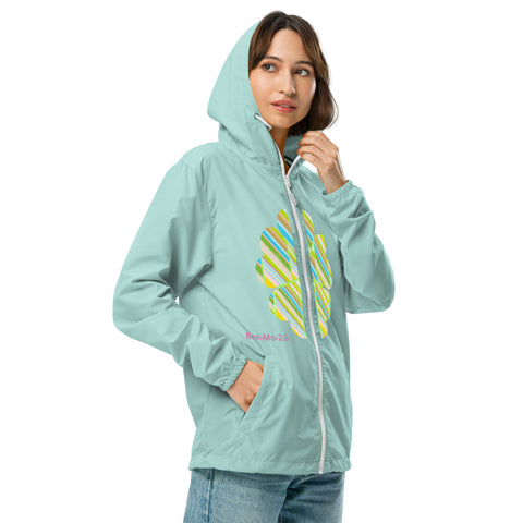 Clover Striper Unisex Lightweight Zip up Windbreaker