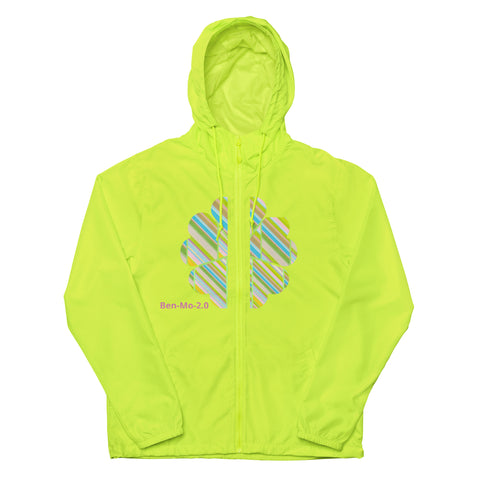 Clover Striper Unisex Lightweight Zip up Windbreaker