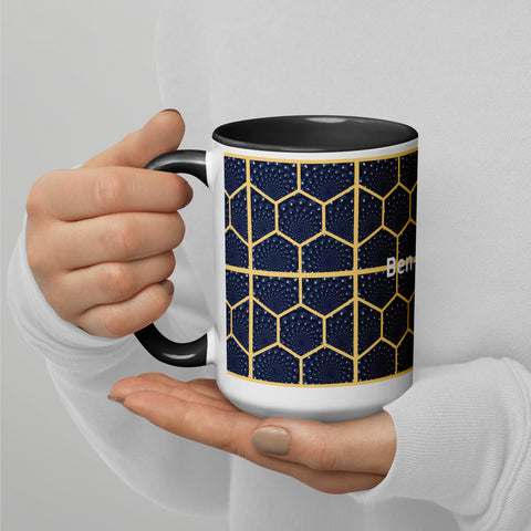 'Honeycomb Ben' Mug with Color Inside