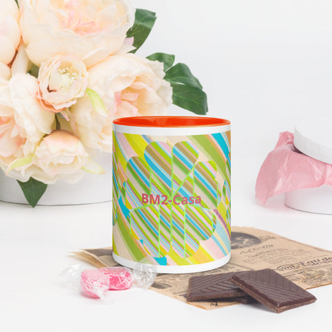 BM2-Casa ‘Clover Striper’ Mug with Color Inside
