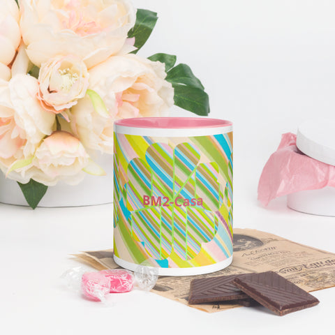 BM2-Casa: Clover Striper Mug with Color Inside