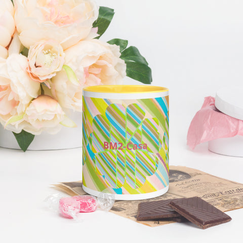 BM2-Casa: Clover Striper Mug with Color Inside