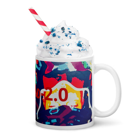 BM2-Casa ‘Two Halves' White Glossy Mug