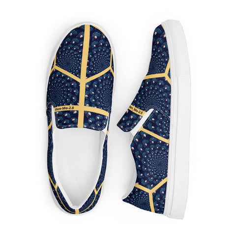 'Honeycomb-Ben' Women's Slip-On Canvas Shoes